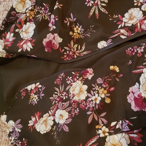 Reversible Dark Green/Floral Bomber - Picture 2 of 3